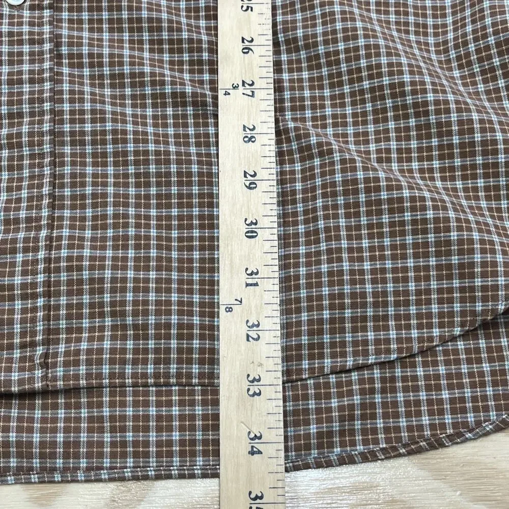 Ralph Lauren Classic Fit Button Down Shirt Men's 2XLT Brown Plaid Check Preppy - Picture 9 of 10